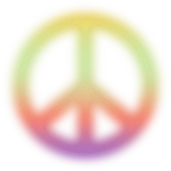 Blurry Glowing Gradient Peace Symbol 