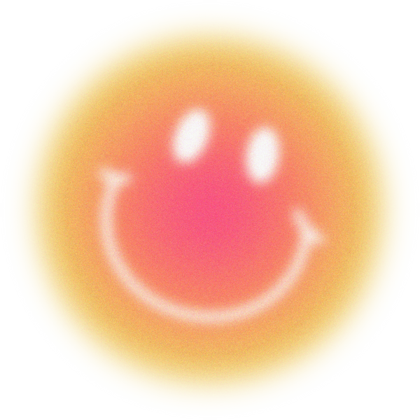 Blurry Glowing Gradient Smiling Face 