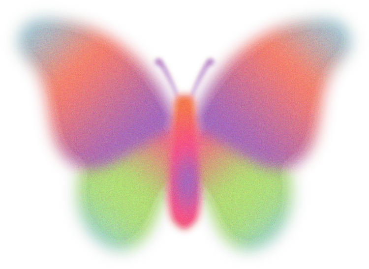 Blurry Glowing Gradient Butterfly 